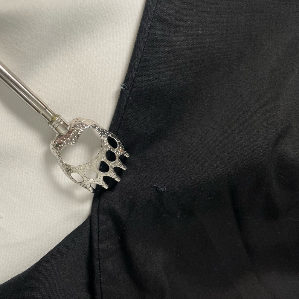 VTG Western Trends by Panhandle Slim Black Pearl Snap Bib Shirt w/ white trim - Picture 11 of 15